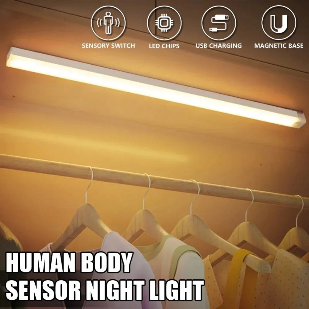 Wireless LED Night Light Motion Sensor Light Closet Night Lamp For Kitchen Bedroom Detector Light Cabinet Staircase Backlight