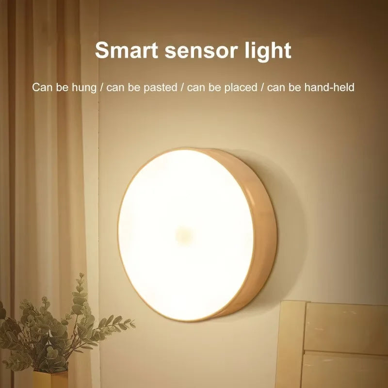 HOMEFISH Motion Sensor LED Night Light USB Rechargeable Wireless Closet Lamp for Kitchen Cabinet Wardrobe Staircase